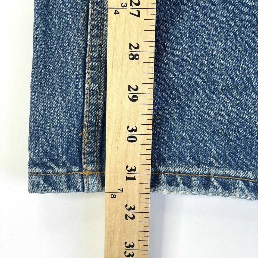 Free People curvy fever pitch boyfriend Jeans Size 33 Denim Blue - Picture 7 of 10